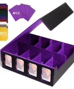 Caja de Almacenamiento de Cartas Scimi para -Negro/Morado