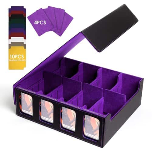 Caja de Almacenamiento de Cartas Scimi para -Negro/Morado