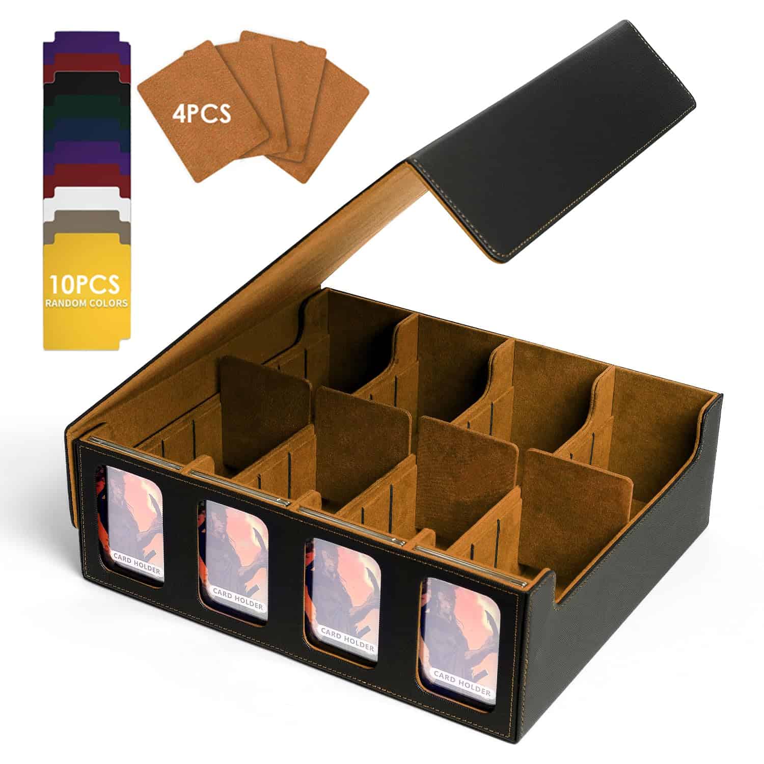 Caja de Almacenamiento de Cartas Scimi Para -Negro/Marrón