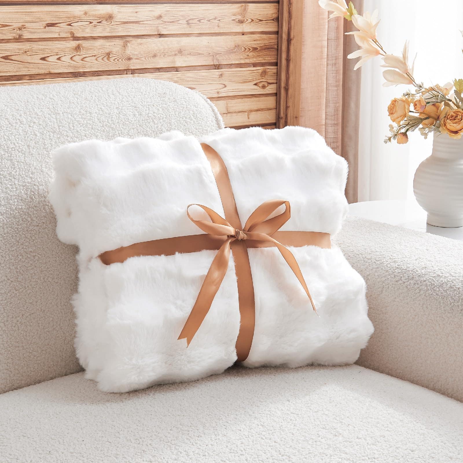 Manta de Burbujas Blanca BEDELITE - Manta de Piel Sintética - Imagen 7