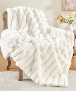 Manta de Piel Sintética BEDELITE para -Crema