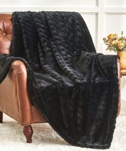 Manta de Piel Sintética BEDELITE para -Negro