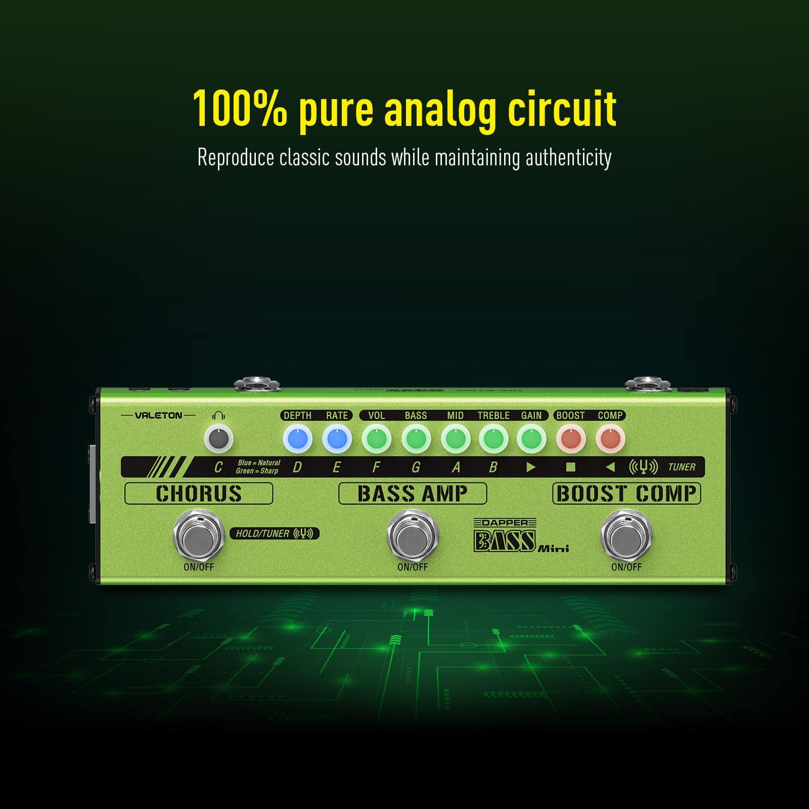 Valeton MES-2 Dapper Bass Mini Effect Strip - Imagen 4