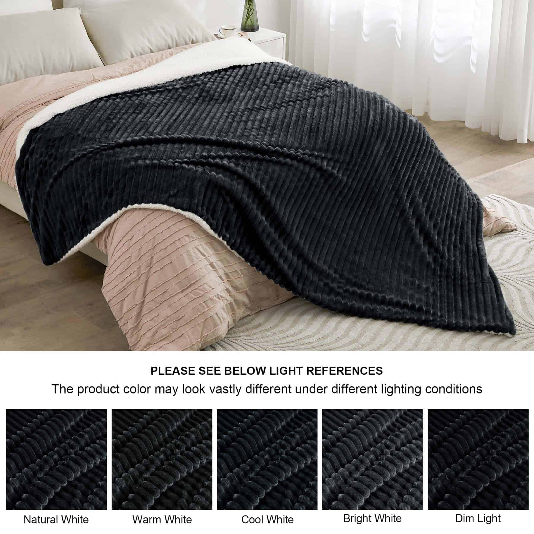 Manta de Sherpa de Tamaño King INFIIXSO - Manta de Felpa a - Imagen 7