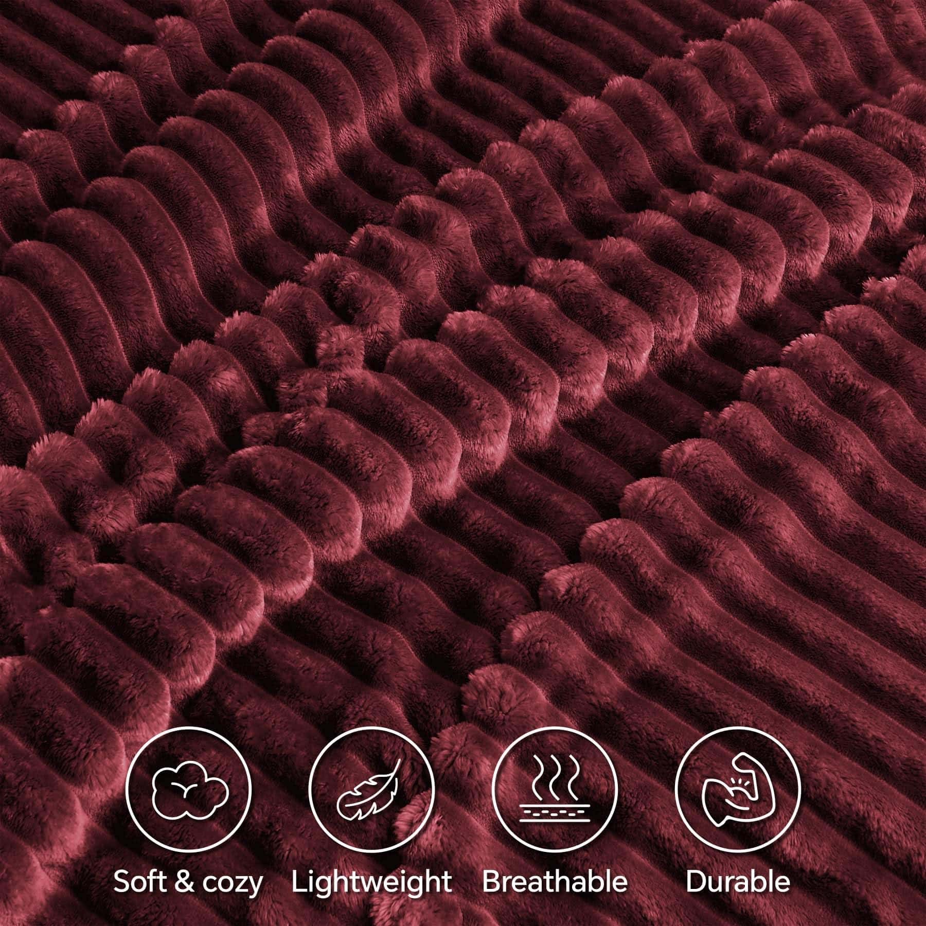 Manta de Felpa Sherpa de Tamaño King INFIIXSO - Suave y - Imagen 4