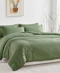 Set de Edredón de Seersucker Twin Size JELLYMONI con