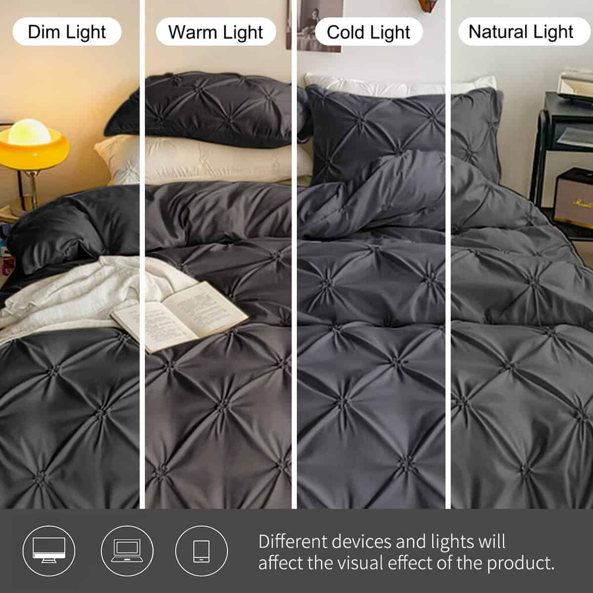 Juego de Funda Nórdica Rvciby con Pliegues y Flores para - Imagen 7