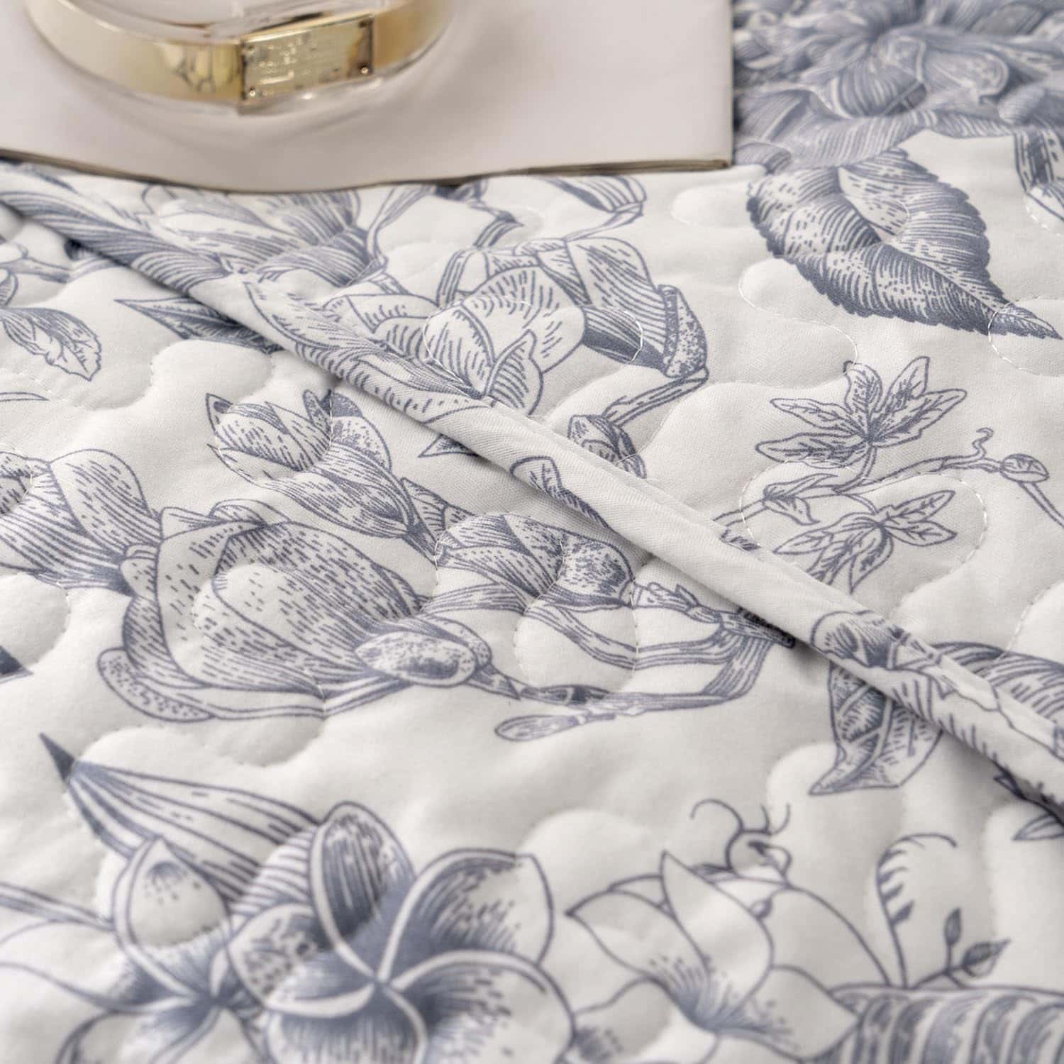 Juego de Colcha para Cama Queen BUPIRD Floral 3 Piezas - Imagen 7