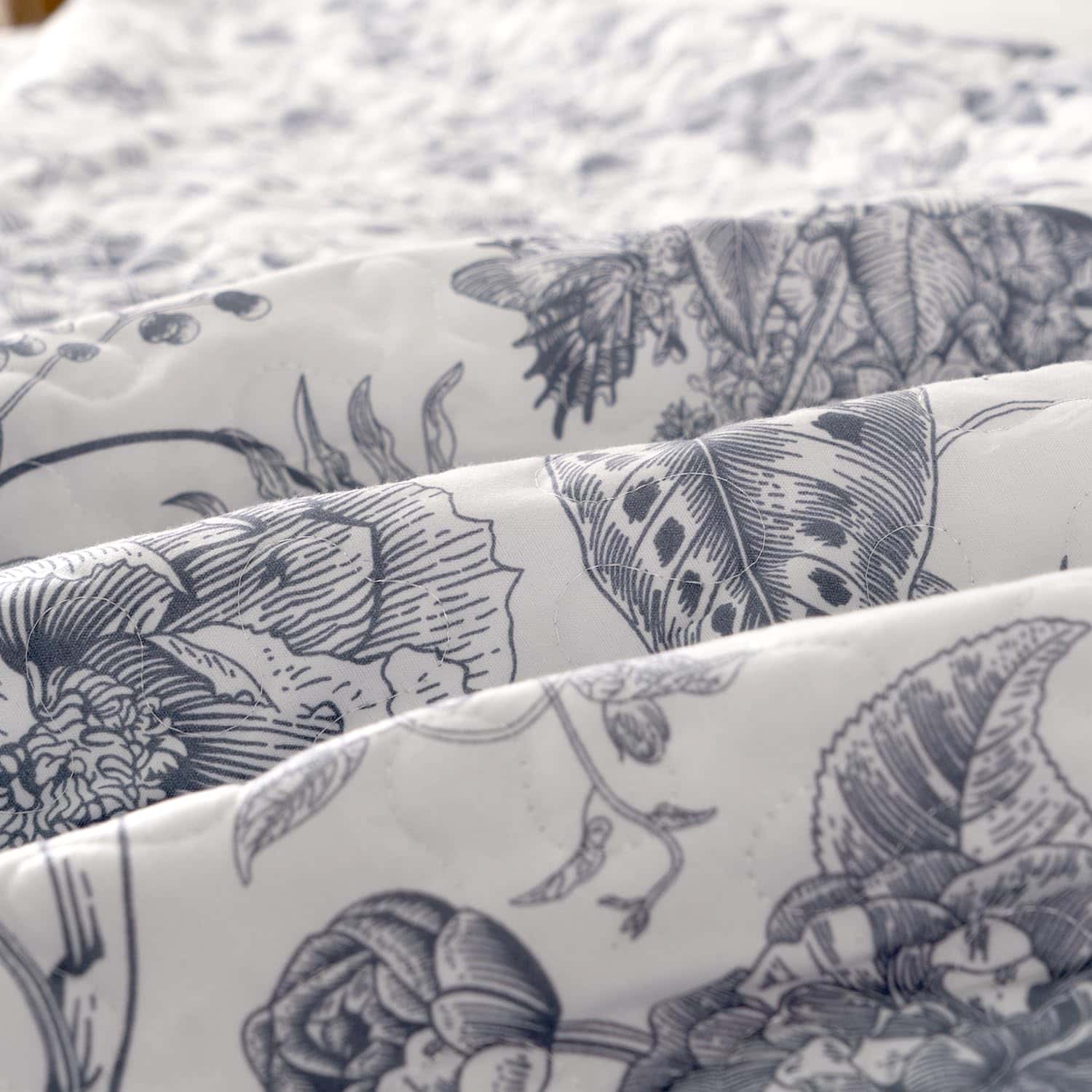 Juego de Colcha para Cama Queen BUPIRD Floral 3 Piezas - Imagen 9