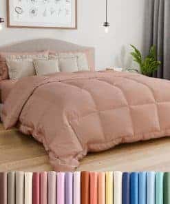 Edredón Alternativa Abajo Tamaño King, Color Lila - Cálido