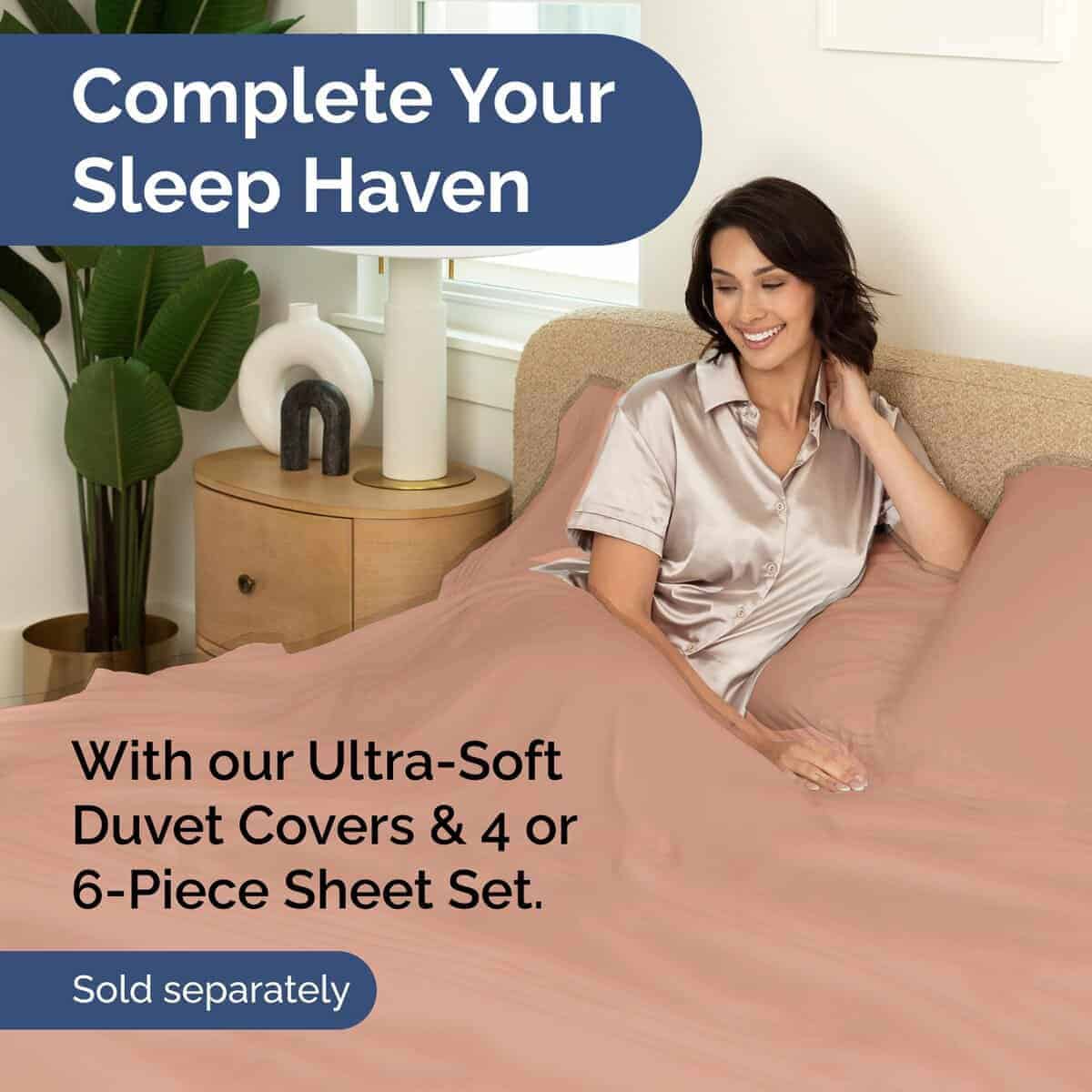 Edredón Alternativo de Tamaño California King, Color Malva - Imagen 8