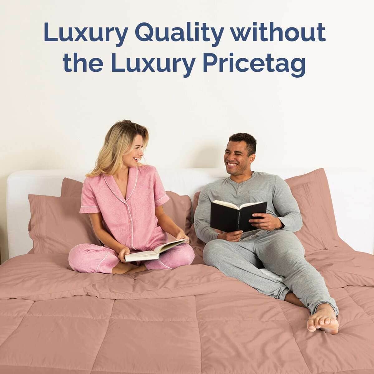 Edredón Alternativo de Tamaño California King, Color Malva - Imagen 7