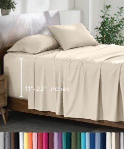 Juego de sábanas ajustables Bare Home Split King -