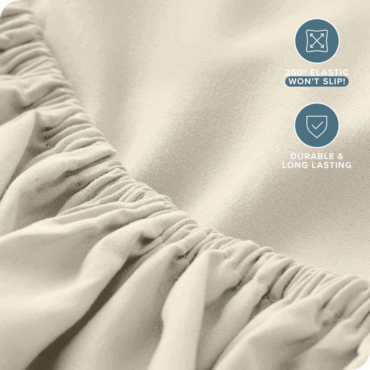 Juego de sábanas ajustables Bare Home Split King - - Imagen 8