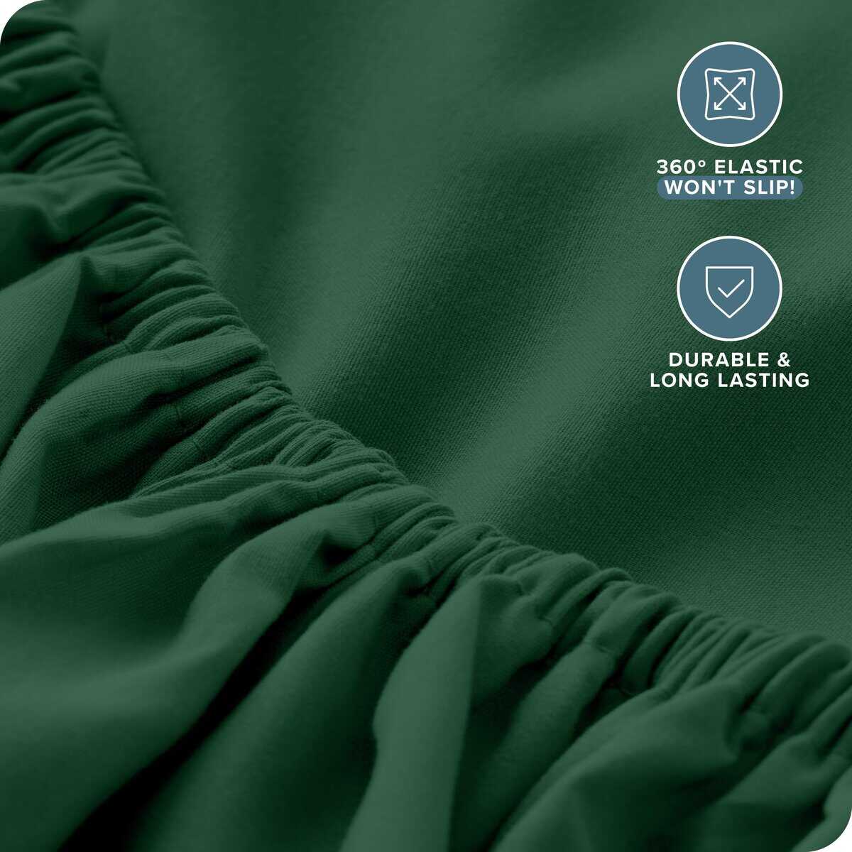 Juego de sábanas Twin XL Bare Home - Bolsillos -Verde Bosque - Imagen 7