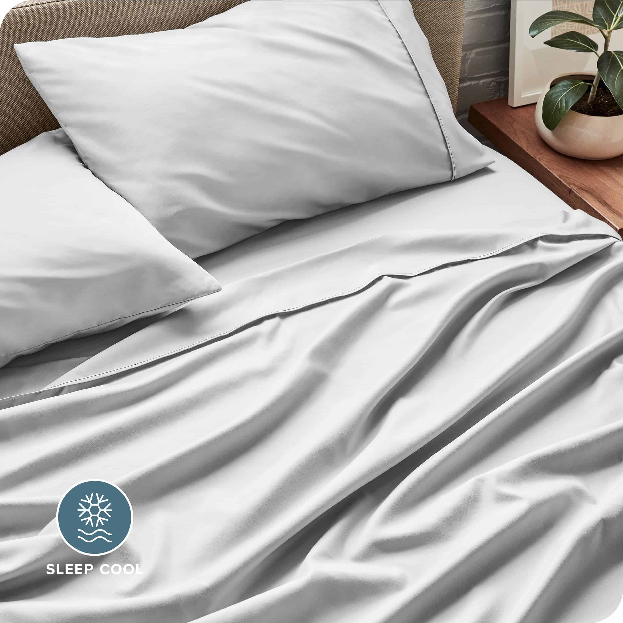 Juego de sábanas Bare Home King - Bolsillos -Gris Nube - Imagen 5