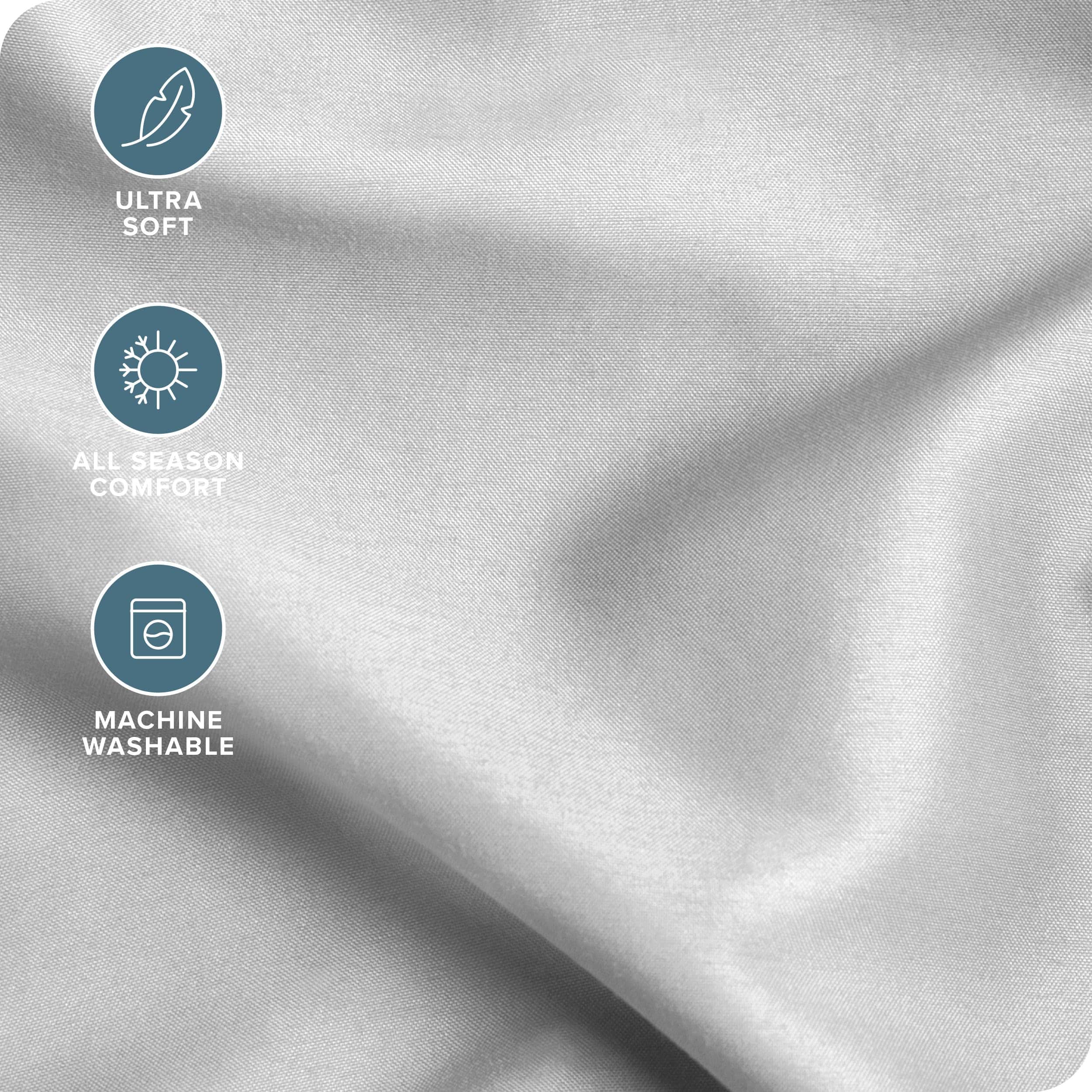 Juego de sábanas Bare Home King - Bolsillos -Gris Nube - Imagen 3