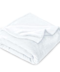 Cobertor de Microplush Bare Home - Extra Largo - Blanco -