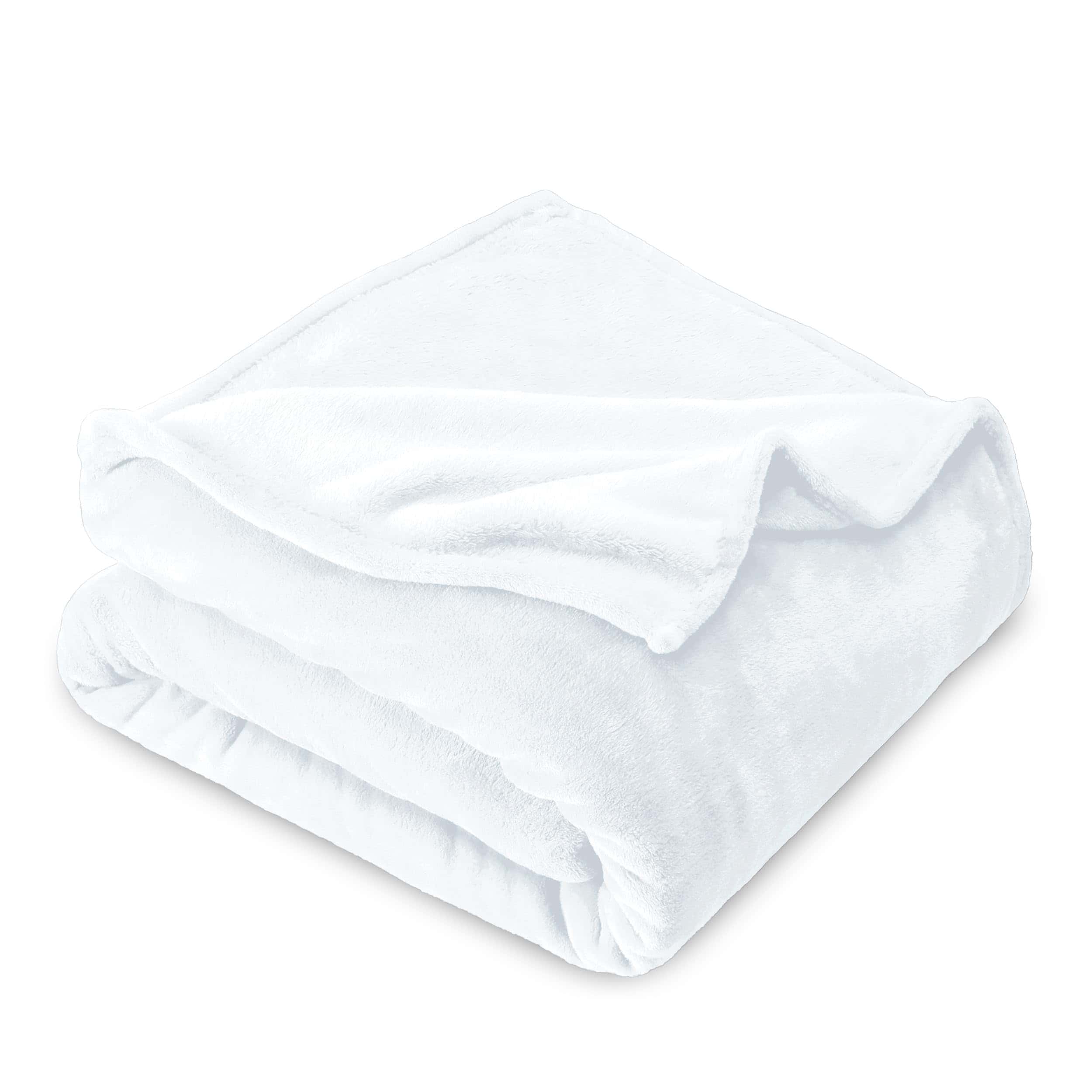 Cobertor de Microplush Bare Home - Extra Largo - Blanco -