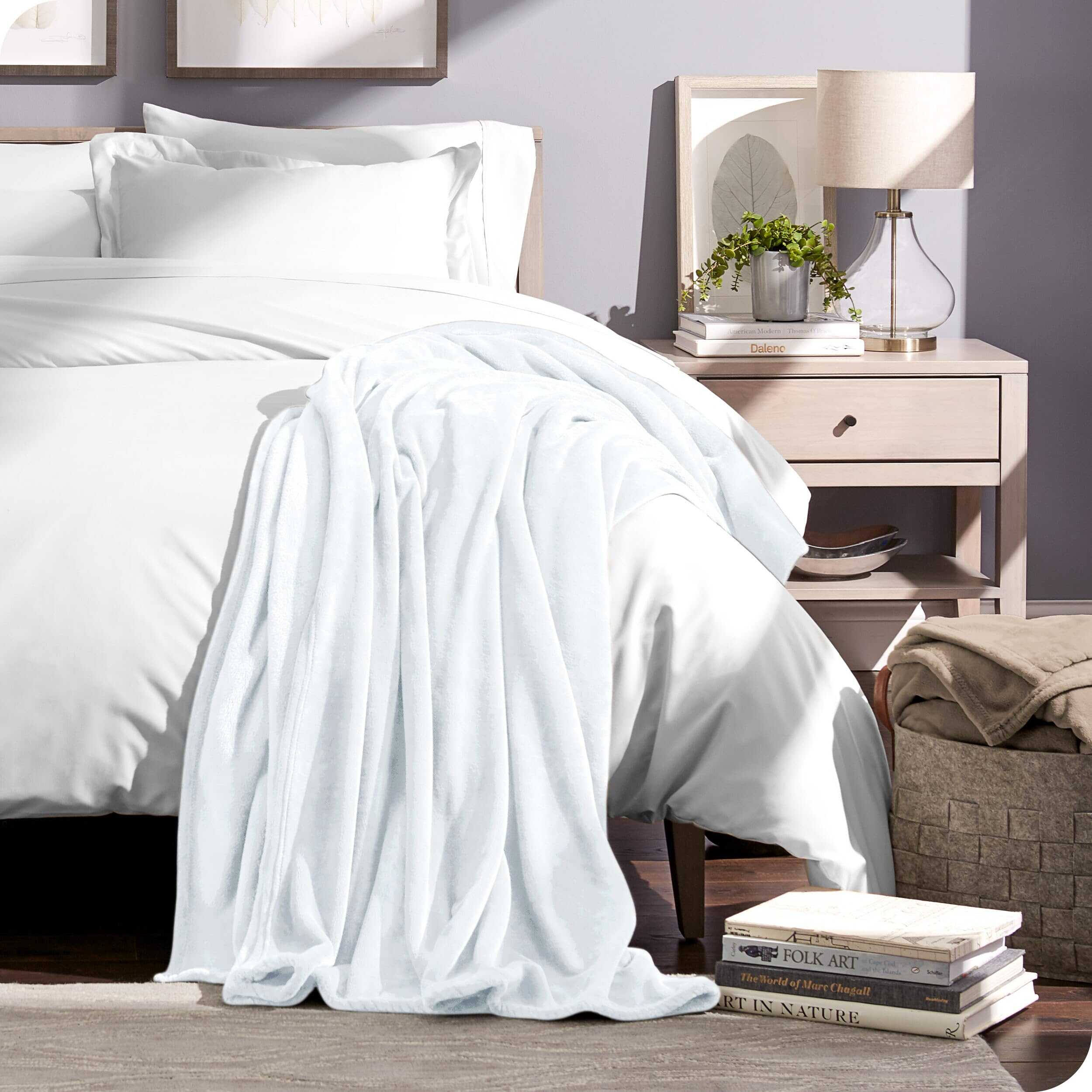 Cobertor de Microplush Bare Home - Extra Largo - Blanco - - Imagen 8