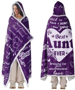 Manta con Capucha para Tía, Mejores Regalos para la Mejor