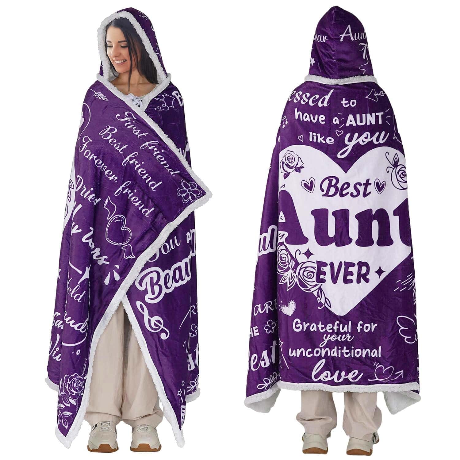 Manta con Capucha para Tía, Mejores Regalos para la Mejor