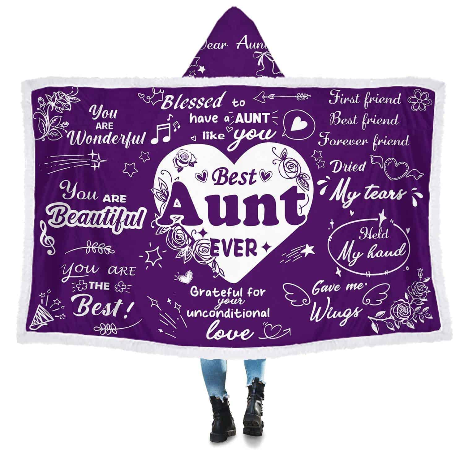 Manta con Capucha para Tía, Mejores Regalos para la Mejor - Imagen 9