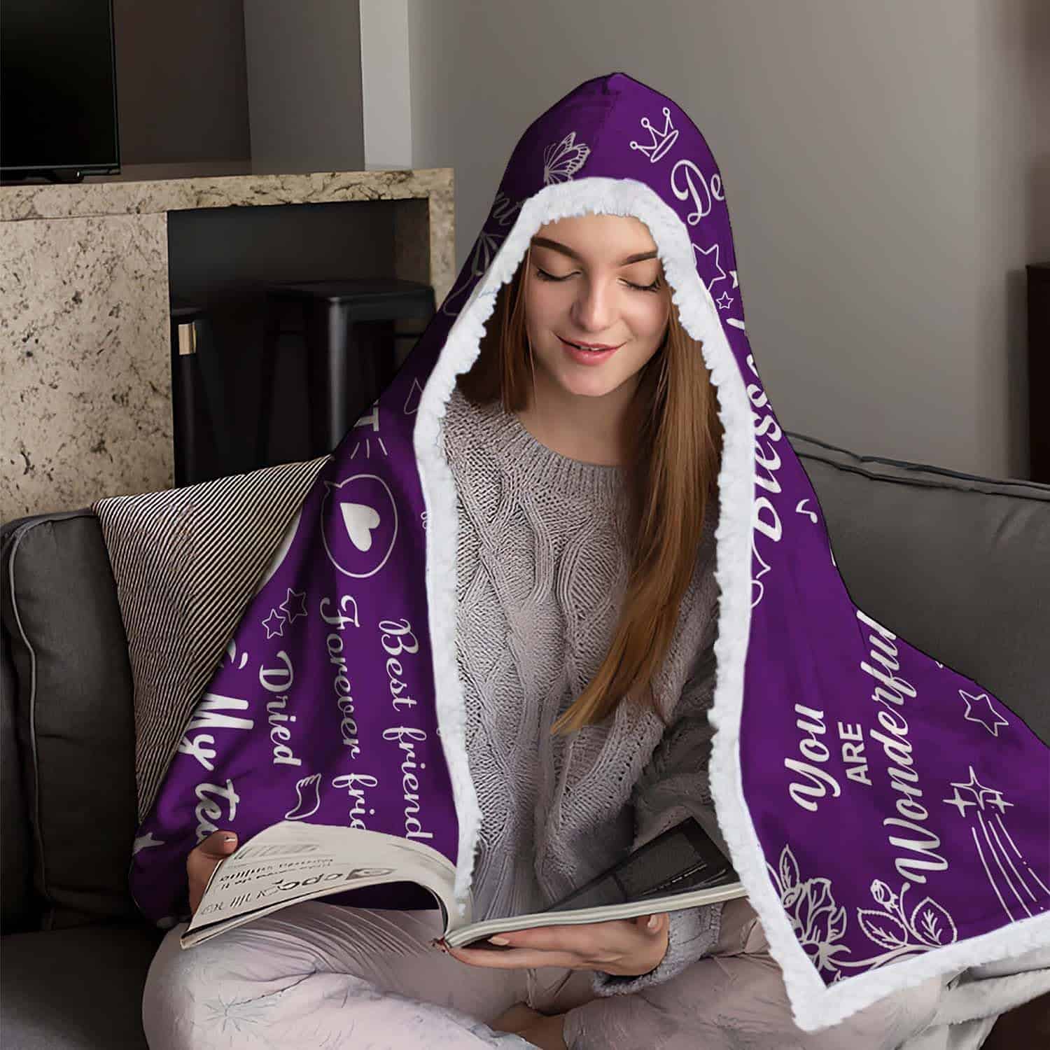 Manta con Capucha para Tía, Mejores Regalos para la Mejor - Imagen 6