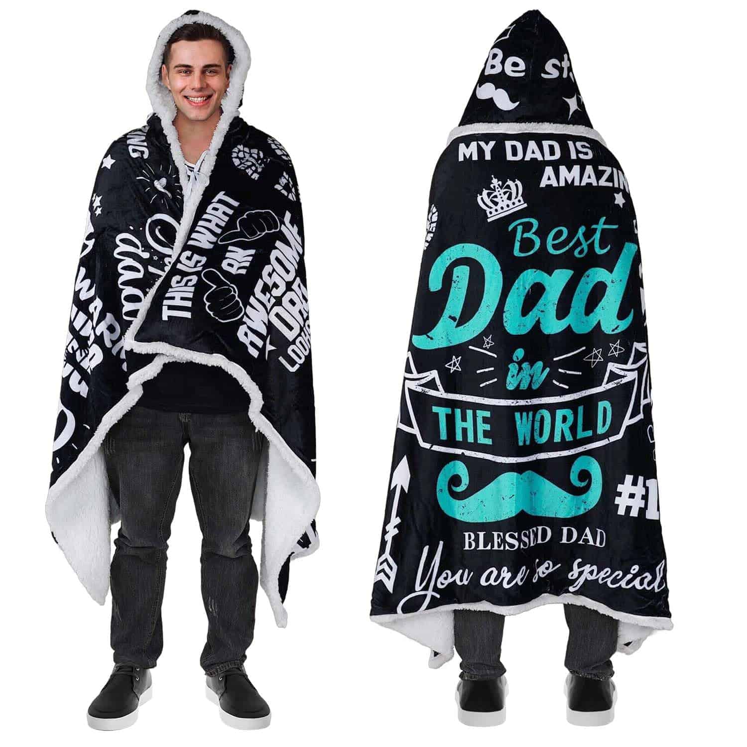 Manta con capucha Bombline para papá, regalos de Navidad y