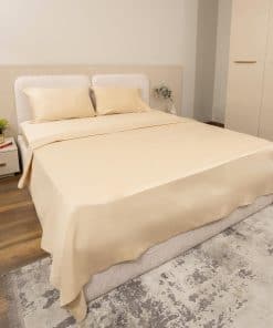 Juego de sábanas de algodón orgánico de 300 hilos para cama