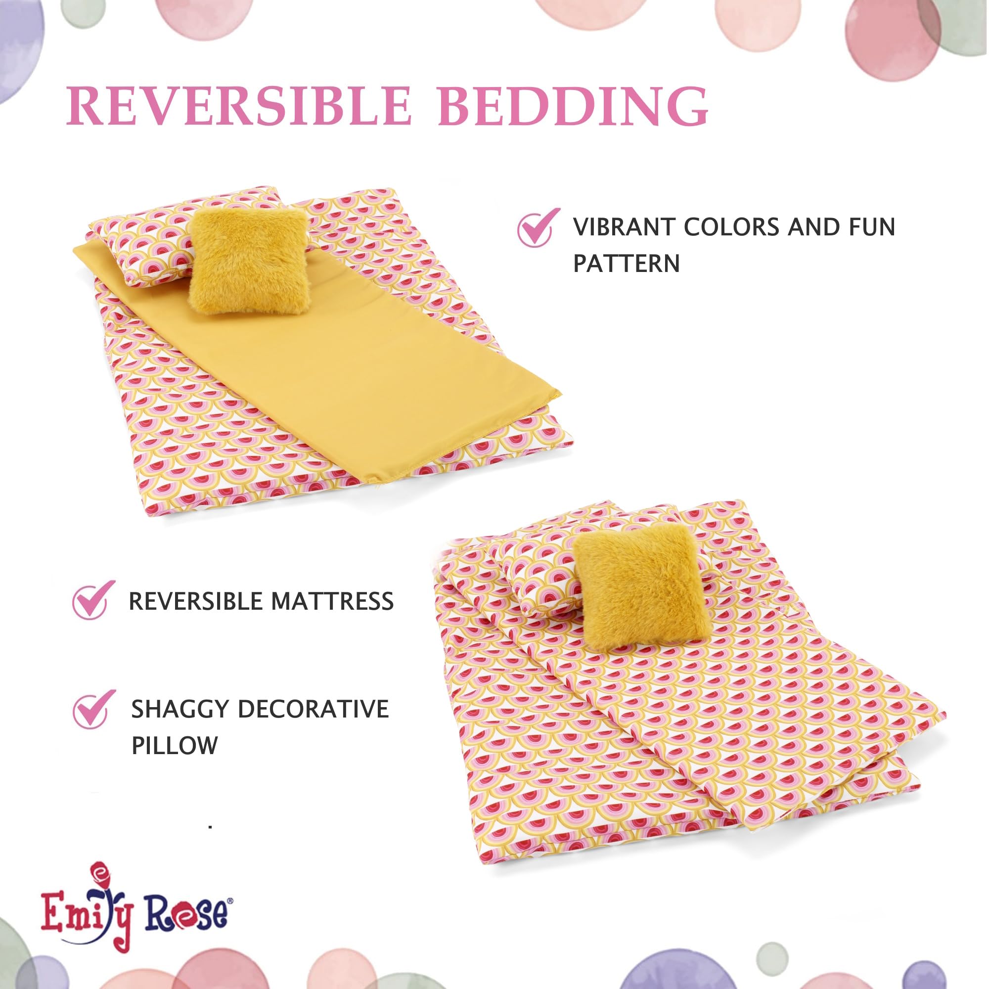 Emily Rose Nuevo Set de Dormitorio para muñecas de 18" - - Imagen 5