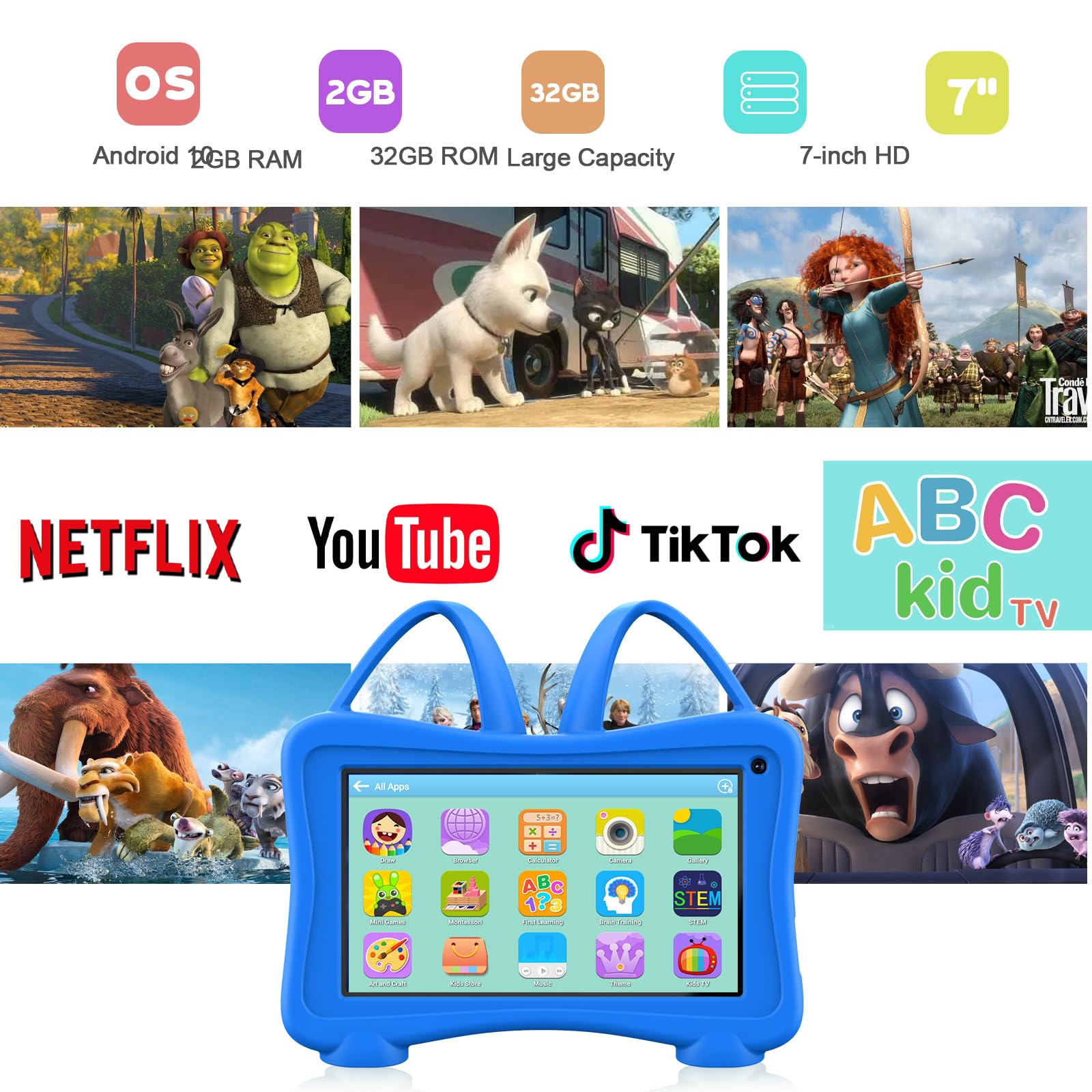 Tableta para Niños 7 Pulgadas, Tablet para Niños - Imagen 4