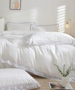 Juego de Funda nórdica de Encaje Blanco RANZNAZ Tamaño