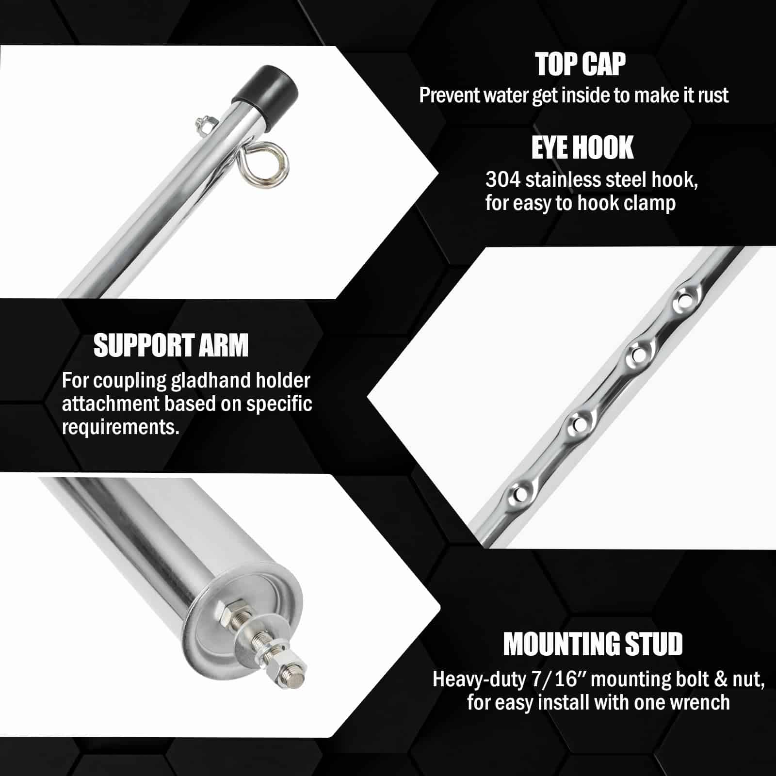 Pogo Stick para Semi Camión de 24" Swivel Vitonsbay,Pogo - Imagen 4