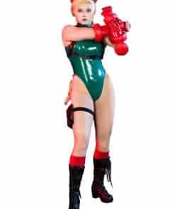 Disfraz Completo de Cuero Reflectante Verde Clásico Oficial