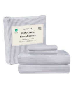 Juego de Sábanas de Franela de Algodón LANE -Rayas de Tic