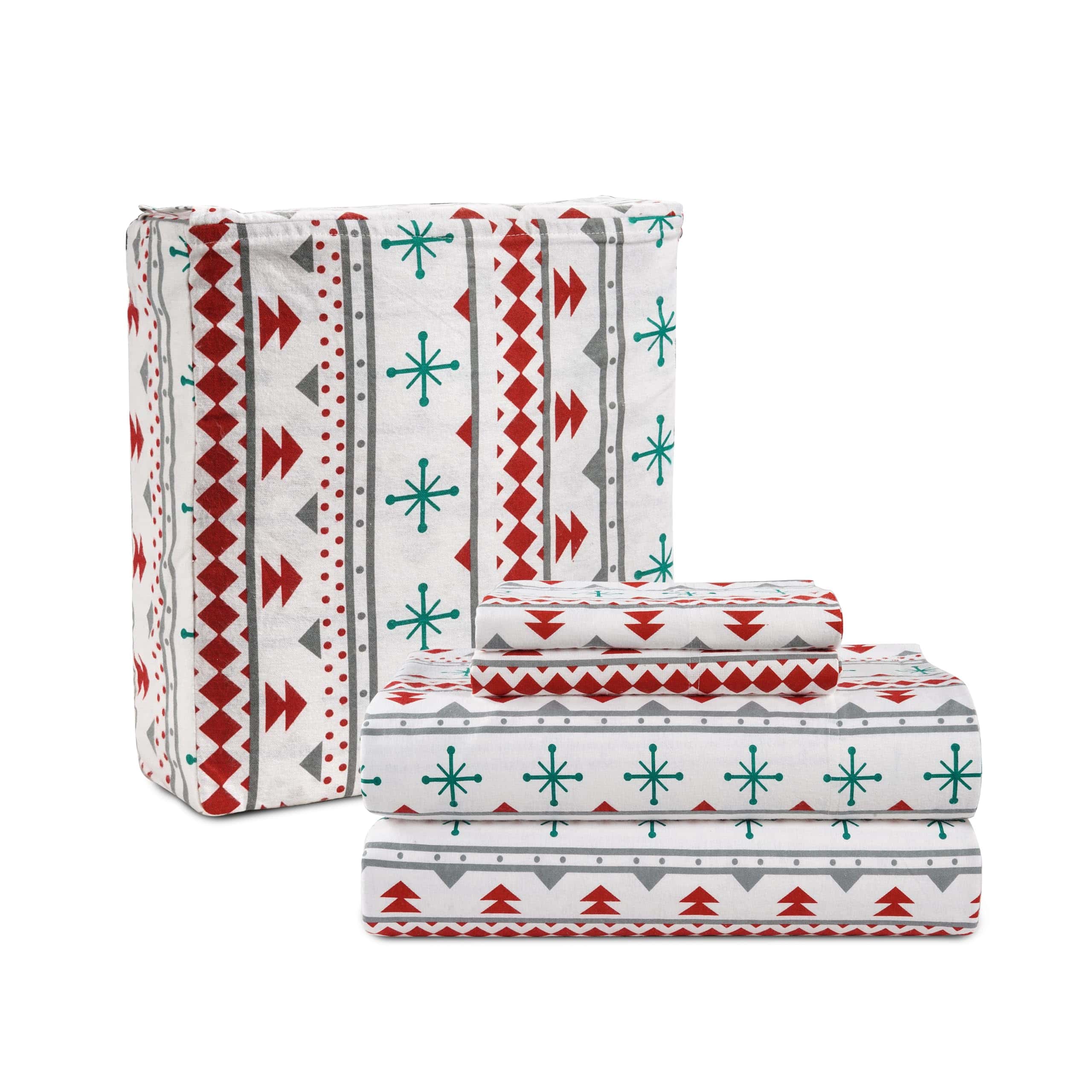 Juego de sábanas de cama completa de franela de algodón