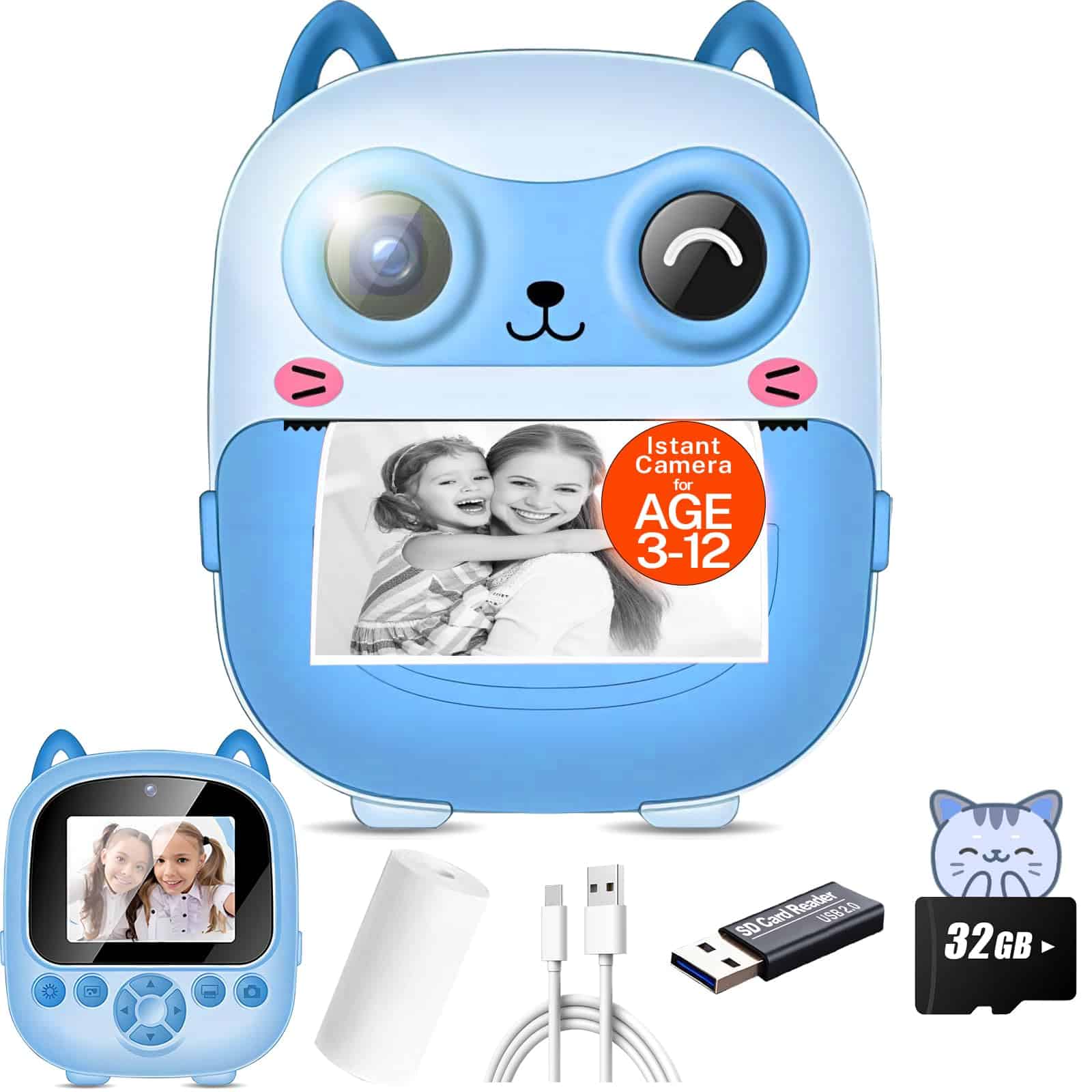 Cámara para Niños CILSER Instant Print, Regalos de