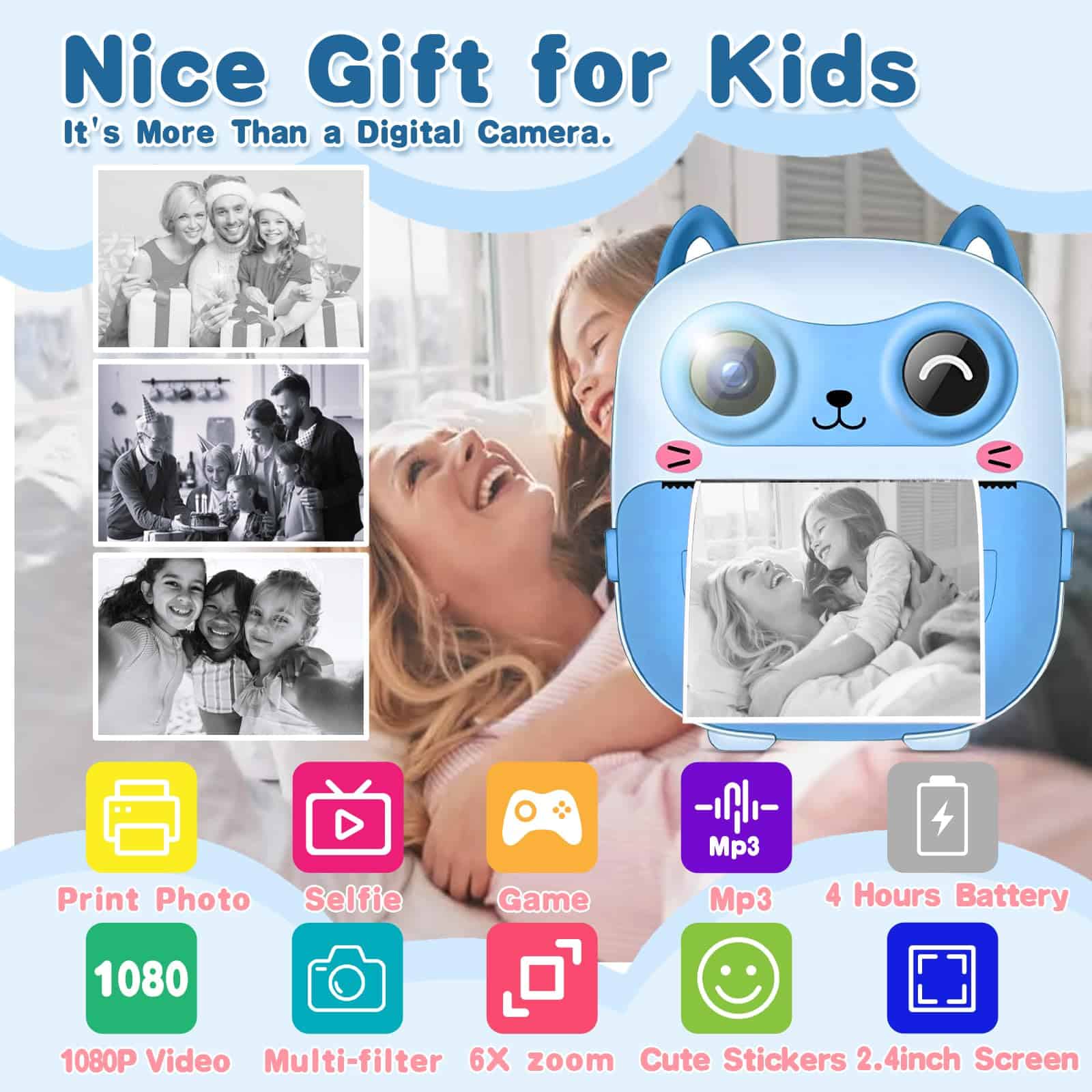 Cámara para Niños CILSER Instant Print, Regalos de - Imagen 3