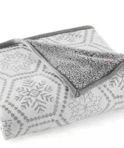 Manta de Felpa con Patrón de Copos de Nieve de MEMBER'S