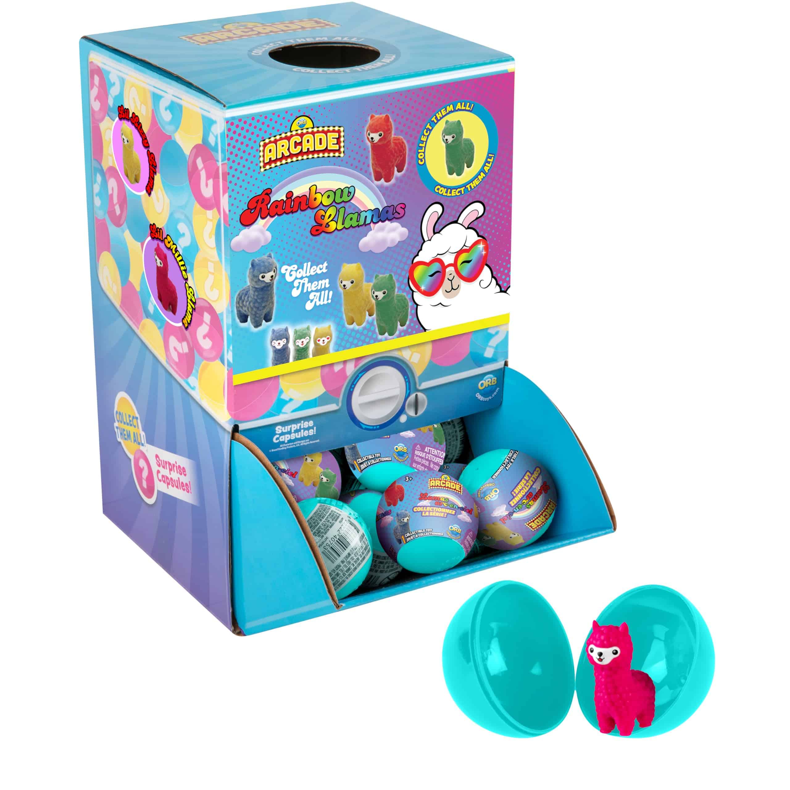 ORB Arcade Rainbow Llamas - 48 Cápsulas de Misterio - Imagen 4