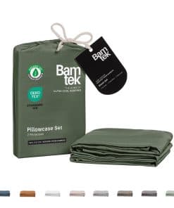 Fundas de Almohada King Size Bamtek Set de 2 Fundas de