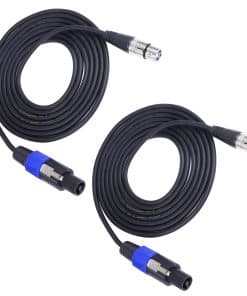 Paquete de 2 cables Speakon a XLR de 50 pies SUNNAREPOON,