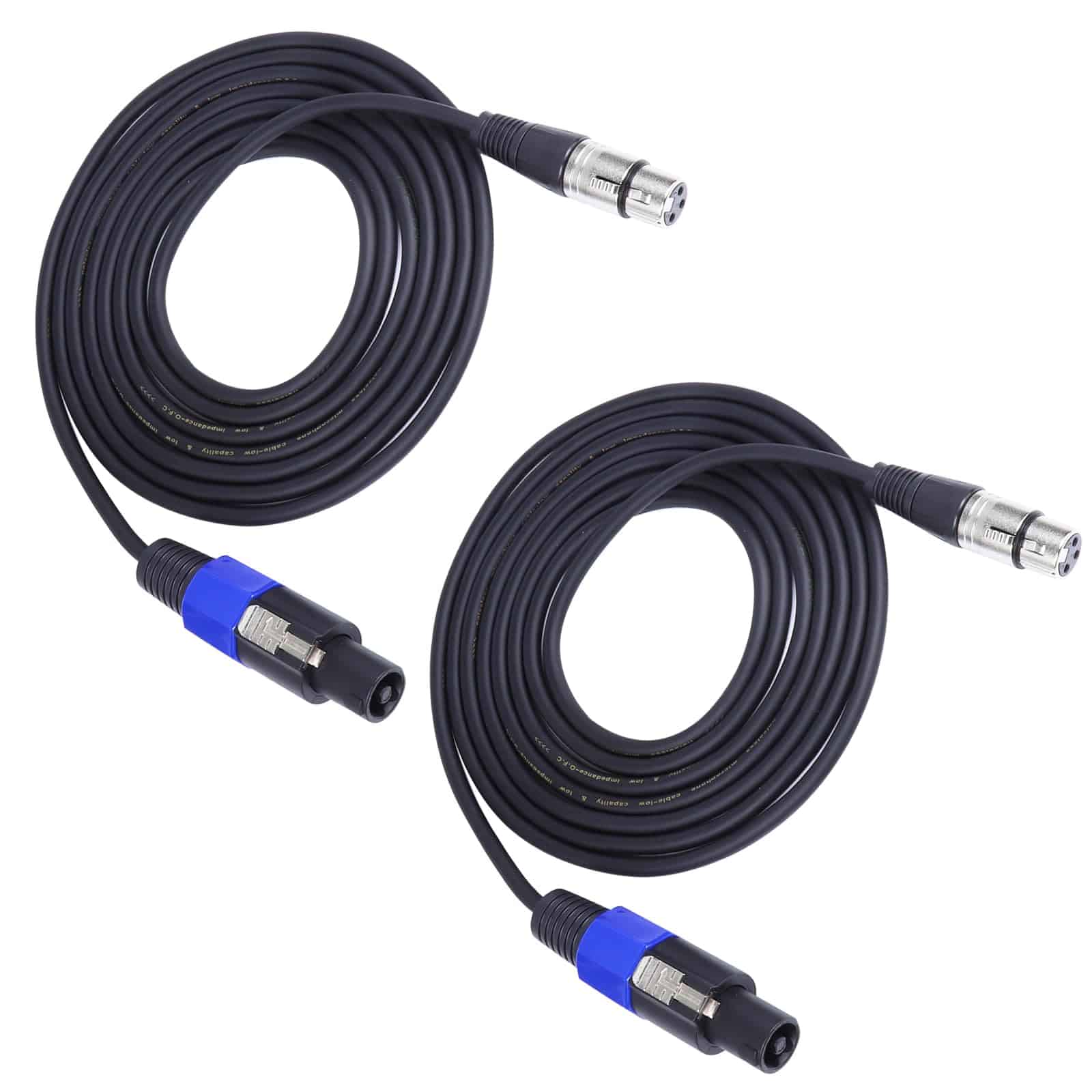 Paquete de 2 cables Speakon a XLR de 50 pies SUNNAREPOON,