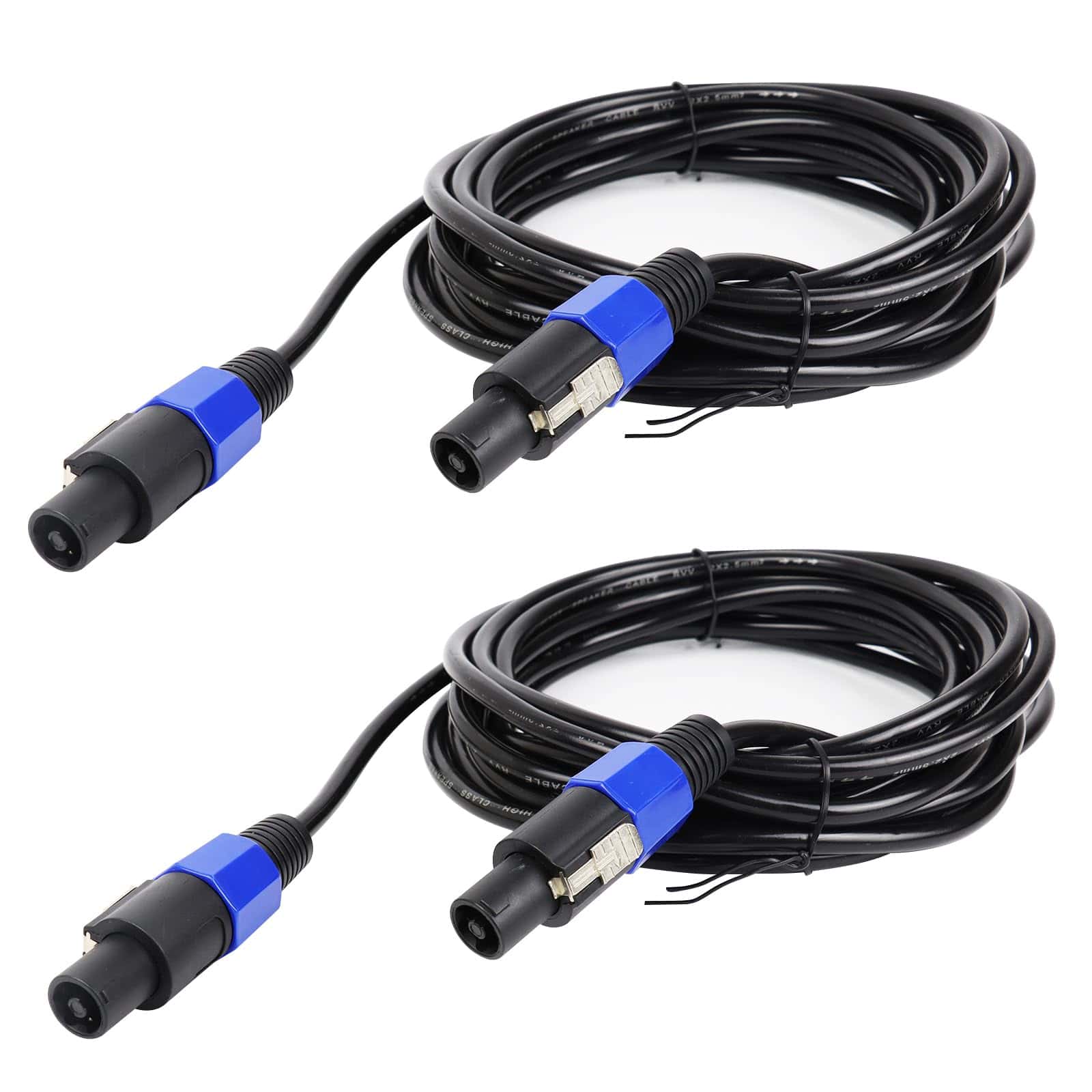 Paquete de 2 Cables Speakon de 50 Pies, 2 PCS Speakon a