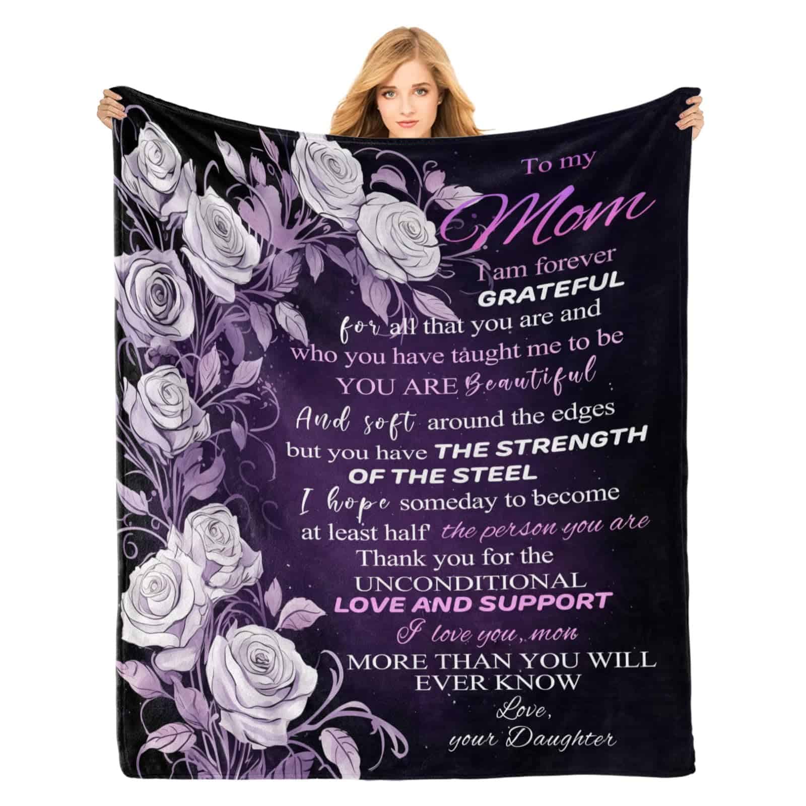 Manta de Franela PINKBAY para mi Mamá, 50x60 pulgadas -