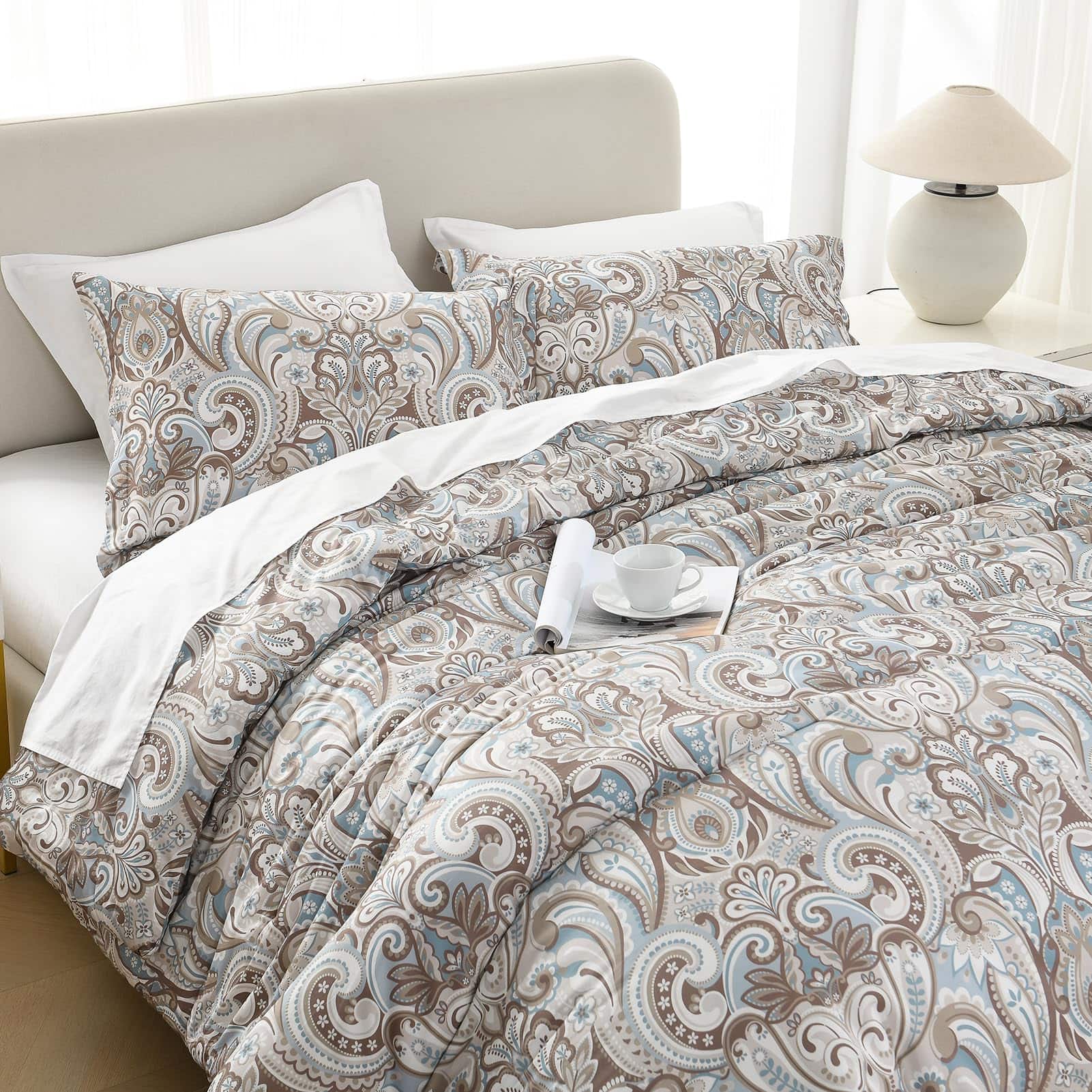 Edredón de Algodón SahSahCasa Tamaño Queen, Set de Edredón