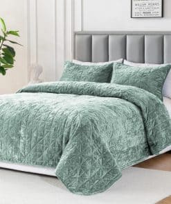 Colcha de Terciopelo XCHAA King Size, Manta de Terciopelo