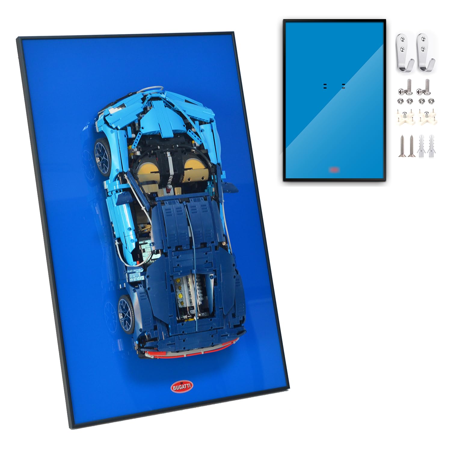 JKZUZU Display Wallboard para LEGO Technic Bugatti Chiron