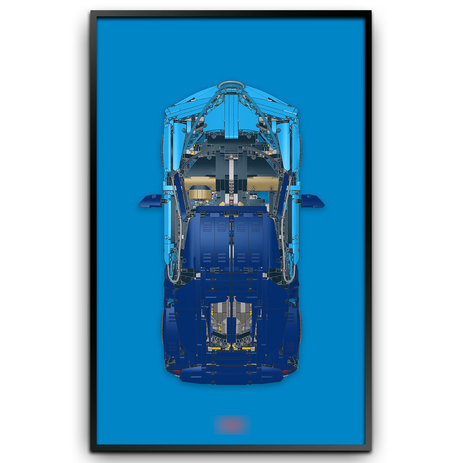 JKZUZU Display Wallboard para LEGO Technic Bugatti Chiron - Imagen 4